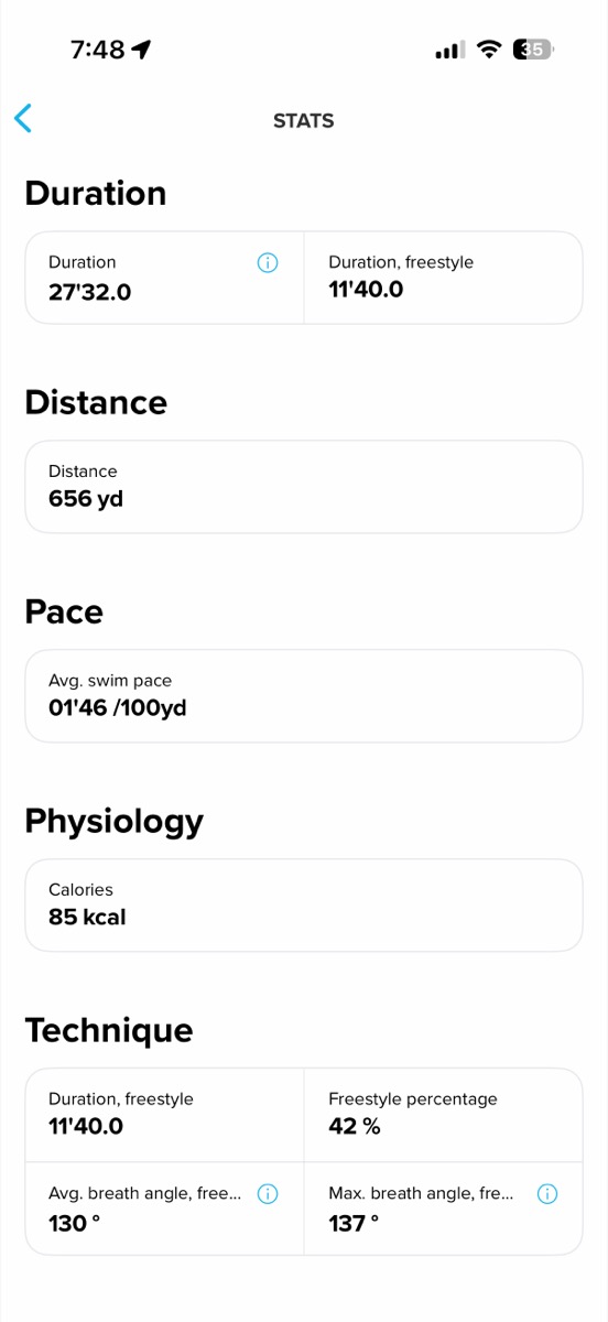 Swim 500 yards continuously