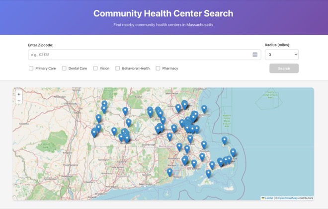 Community Health Center Search Tool