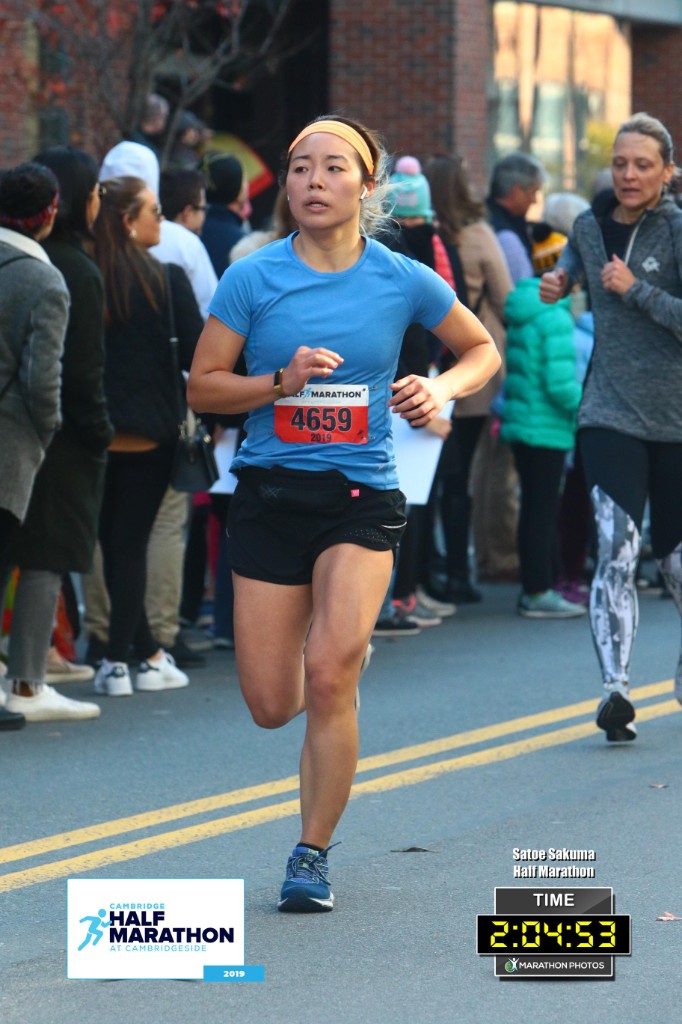 Satoe Sakuma at the 2019 Cambridge Half Marathon